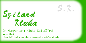 szilard kluka business card